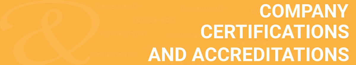 Constant and Co Accreditations