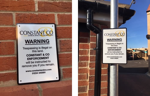 Constant and Co Security Signs